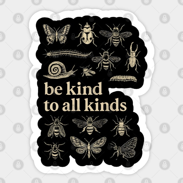 Be-Kind-To-All-Kinds Sticker by Creatifly Graphic Tees
